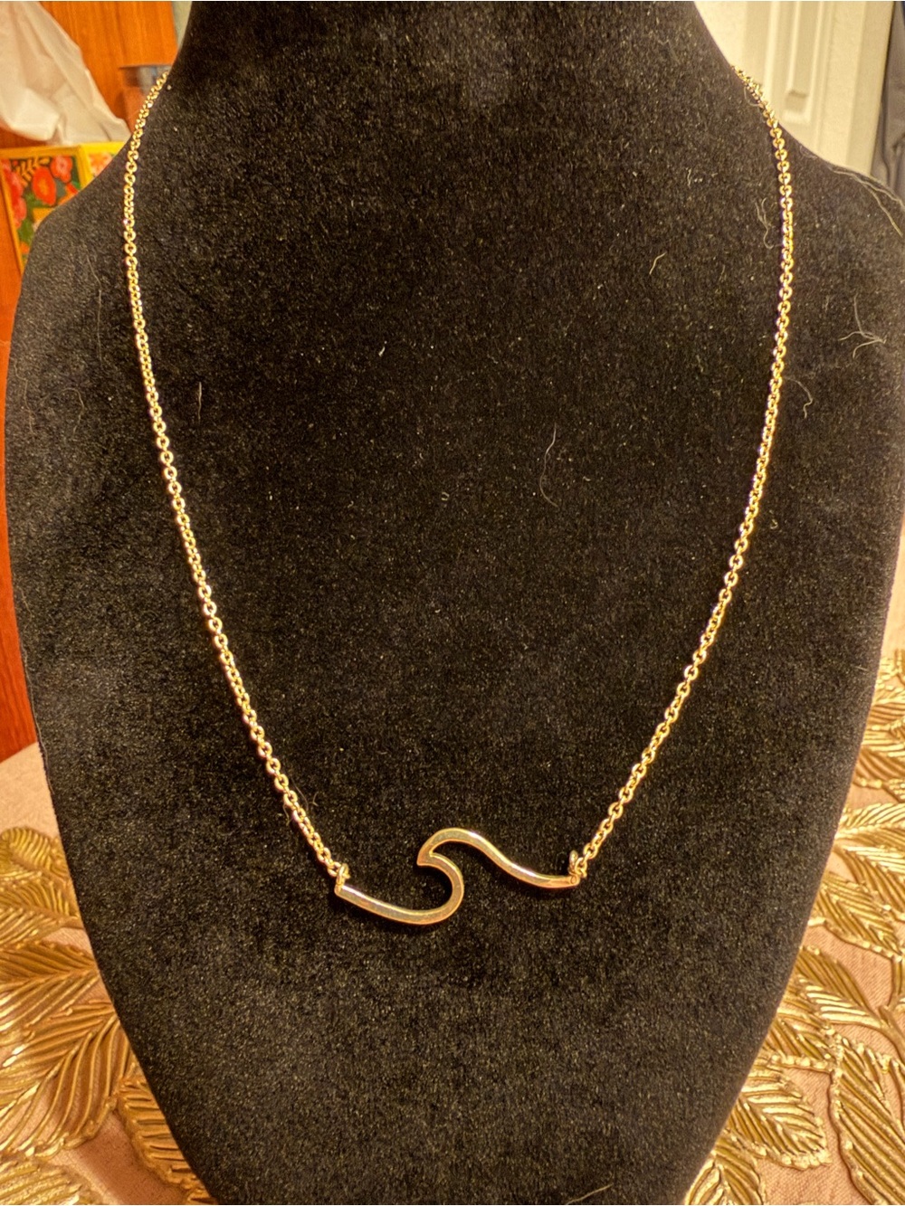 Pura Vida Gold Wave Pendant Necklace - Women Jewelry